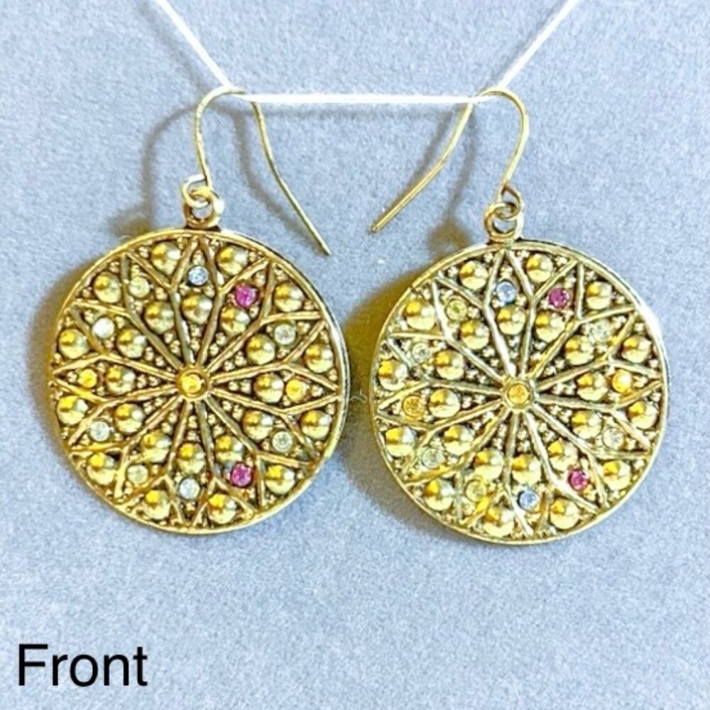 Gold Coin-Shaped Earrings